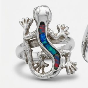 Cute lizard adjustable ring NWOT